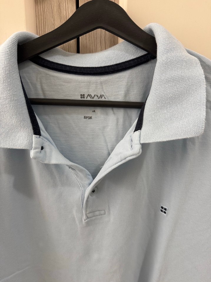 Gri Erkek Polo Tişört, Kısa Kollu, Salaş Kesim - Görsel 2