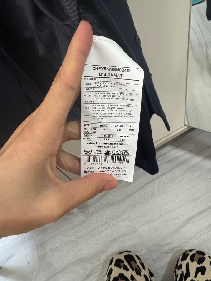 Lacivert Keten Düğmeli Erkek Yelek - Görsel 5