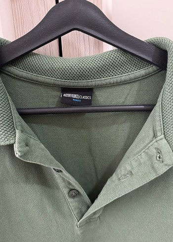 Erkek Yeşil Düğmeli Polo Tişört - Görsel 2