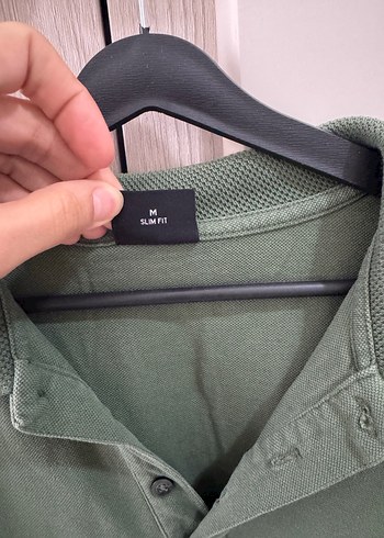 Erkek Yeşil Düğmeli Polo Tişört - Görsel 3