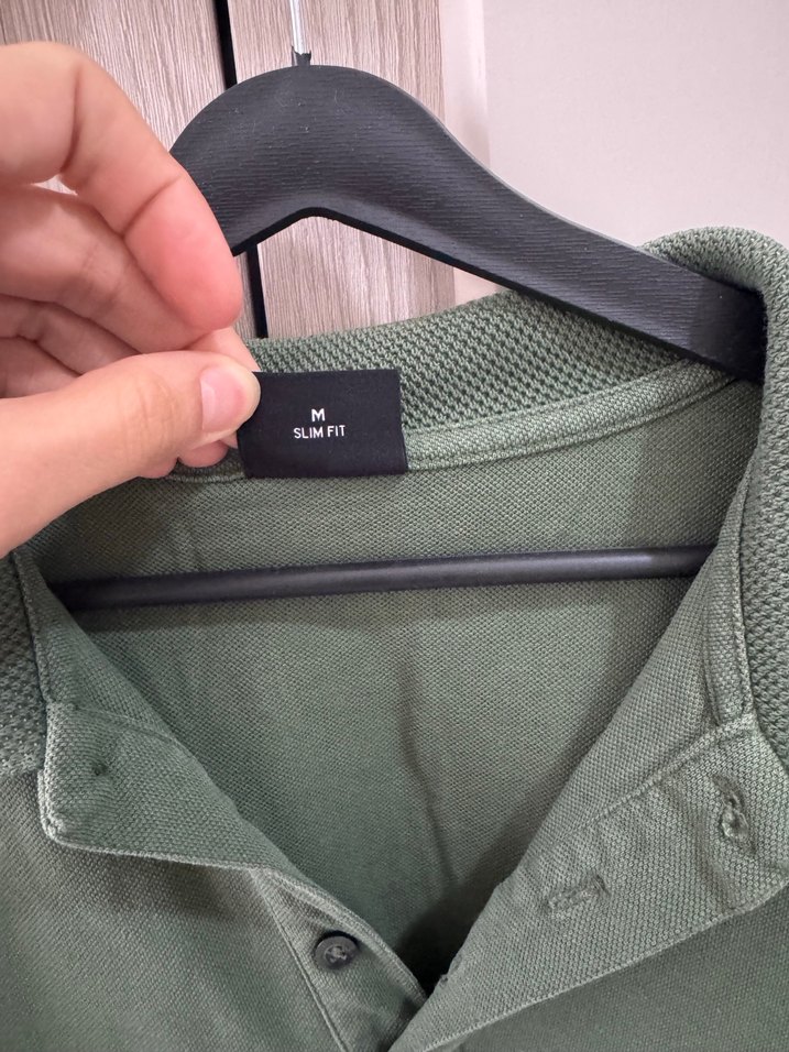 Erkek Yeşil Düğmeli Polo Tişört - Görsel 3