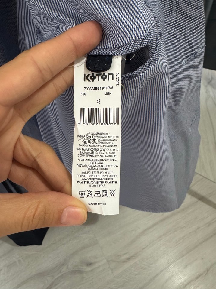 Düğmeli Gri Erkek Takım Elbise Ceket - Görsel 4