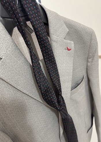 Gri Erkek Düz Kesim Ofis Takım Elbise - Görsel 2