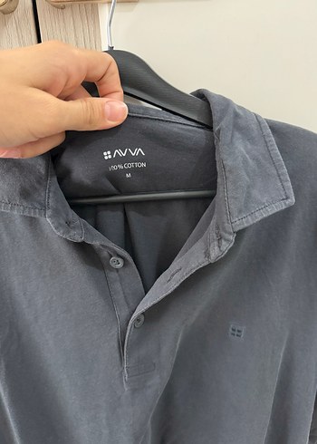 Gri Keten Erkek Polo Tişört - Görsel 2