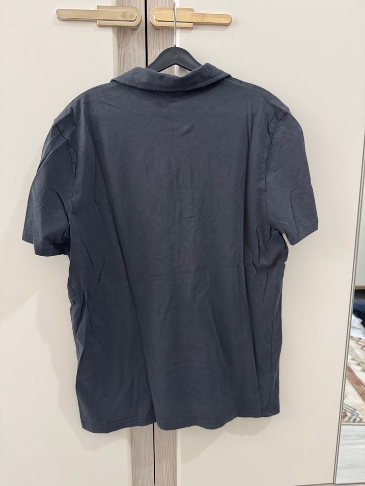 Gri Keten Erkek Polo Tişört - Görsel 3