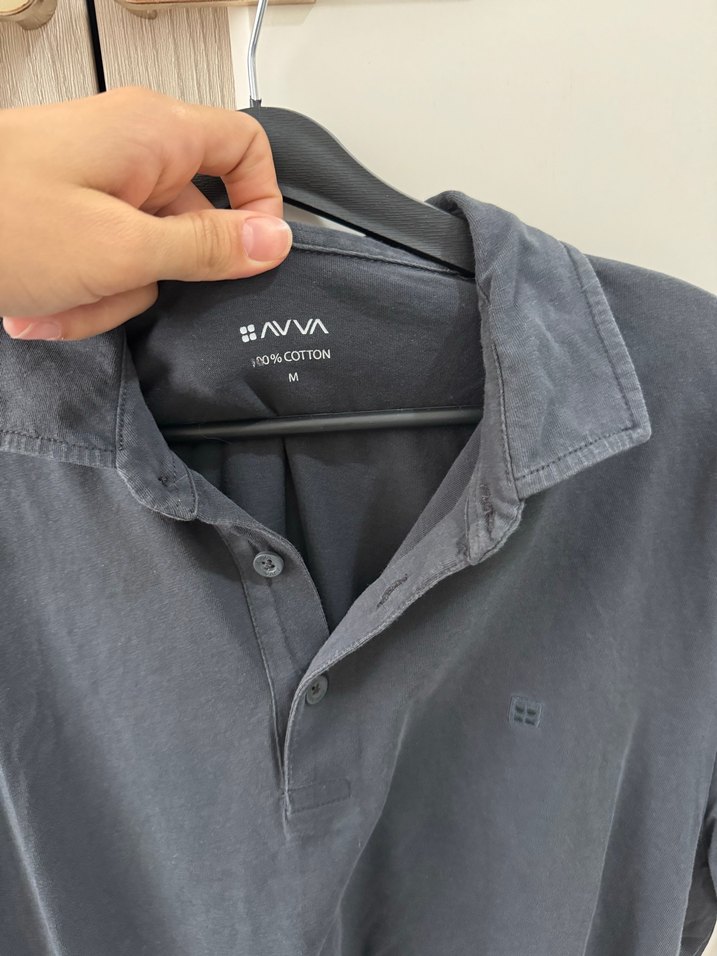 Gri Keten Erkek Polo Tişört - Görsel 2