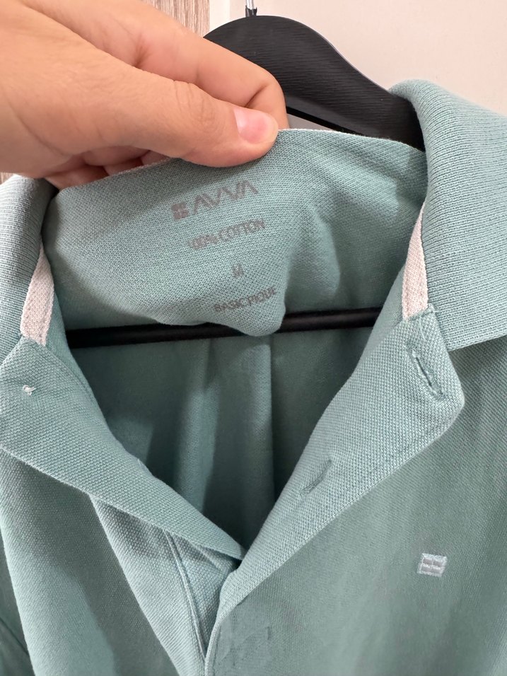 Erkek Yeşil Pamuklu Polo Tişört - Görsel 2