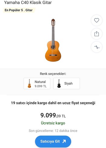 Yamaha C40 Klasik Gitar - Görsel 12