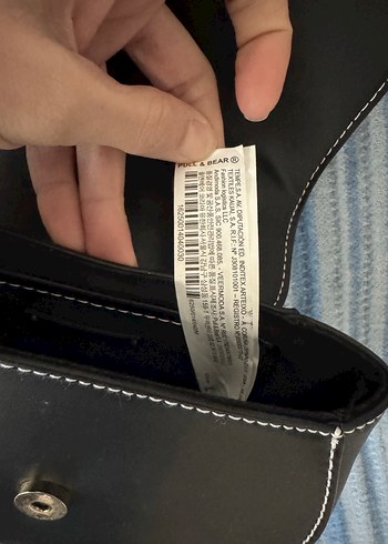 Siyah Deri Tokalı Kadın Omuz Çantası - Görsel 9