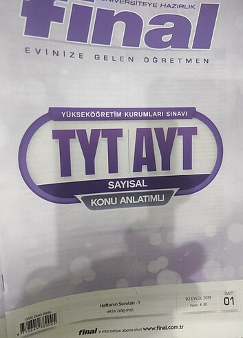 TYT, AYT KONU ANLATIM ve TEST FÖYLERİ