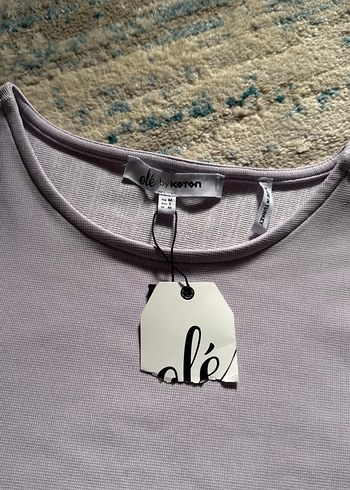 Koton ETİKETLİ Lila Bel Detaylı Spor Bluz - Görsel 2