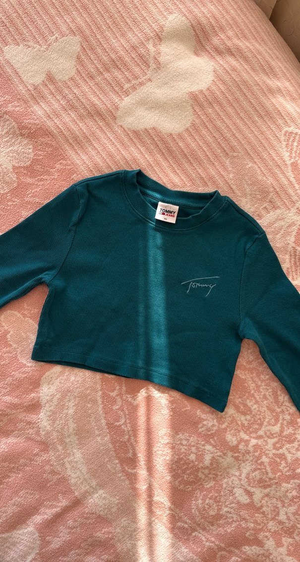ORİJİNAL Tommy Hılfıger Uzun Kollu Crop Top - Görsel 2