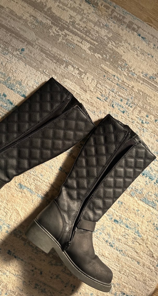 Hammer Jack Kadın Siyah Deri Tokalı Biker Çizme - Görsel 4