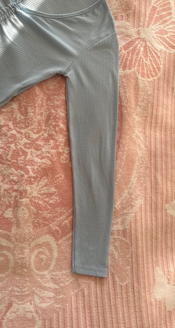 Nottis By Trendyol Collection Buz Mavi V Yaka Büzgülü Bluz - Görsel 4