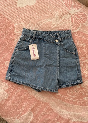 ETİKETLİ  Kadın Denim Şort Etek - Görsel 2