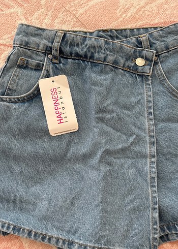 ETİKETLİ  Kadın Denim Şort Etek - Görsel 3