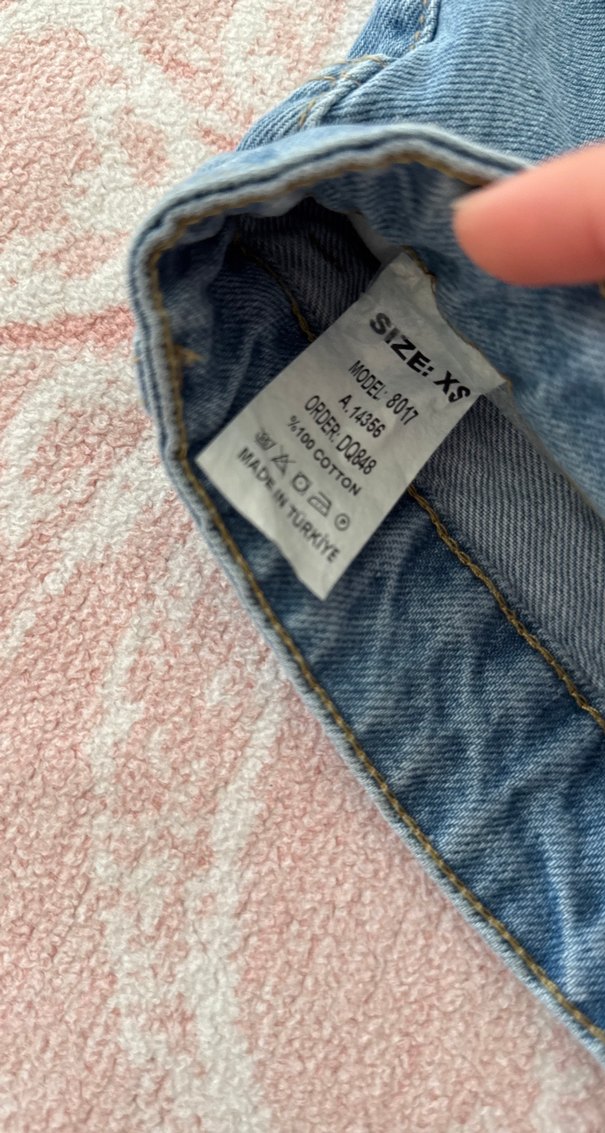 ETİKETLİ  Kadın Denim Şort Etek - Görsel 4