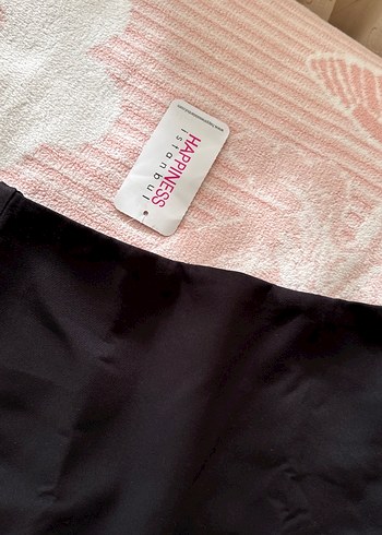 ETİKETLİ Siyah Asimetrik Dokuma Şort Etek - Görsel 2