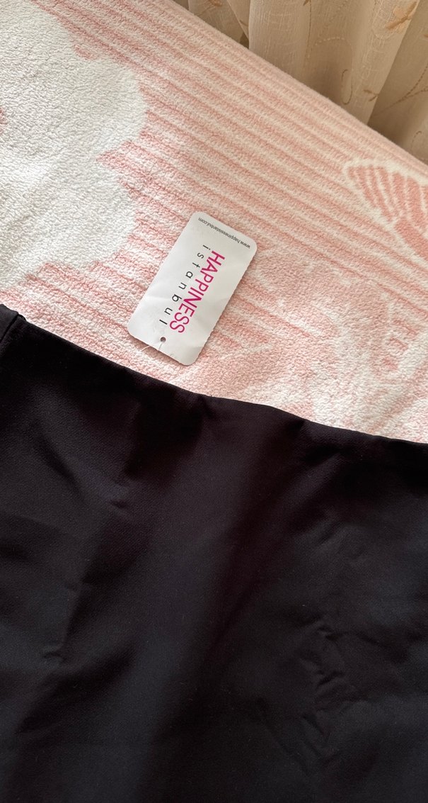 ETİKETLİ Siyah Asimetrik Dokuma Şort Etek - Görsel 2