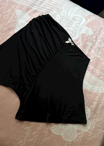 H&M Siyah Drapeli Bluz HİÇ GİYİLMEDİ - Görsel 3