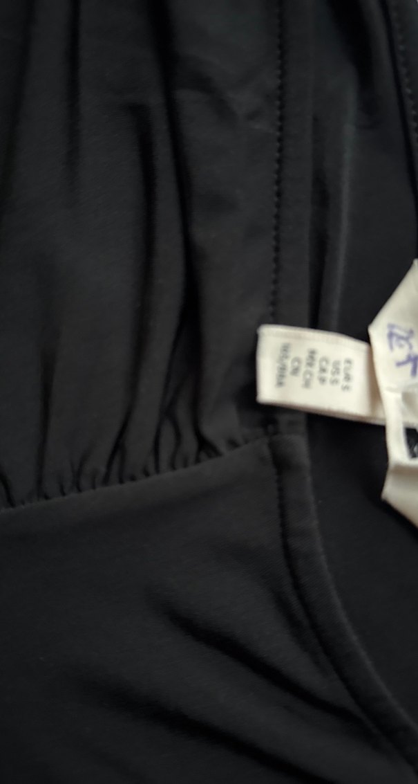 H&M Siyah Drapeli Bluz HİÇ GİYİLMEDİ - Görsel 4