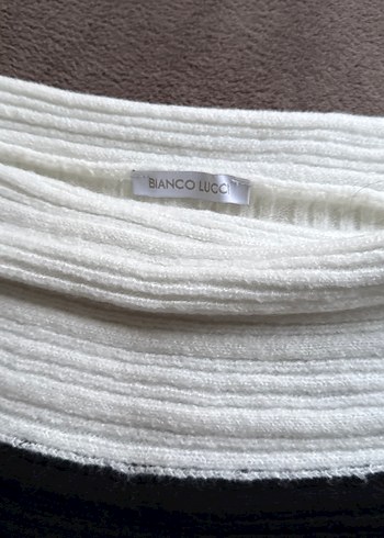 Kadın Çizgili Kayık Yaka Kazak - Görsel 4