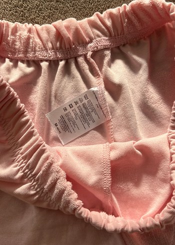 Kadın Toz Pembe ETİKETLİ Kalp Desenli Pijama Takımı - Görsel 6