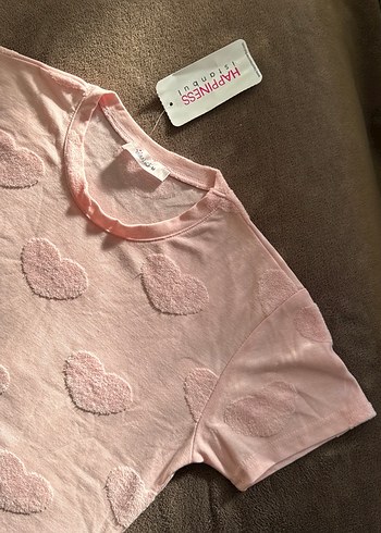 Kadın Toz Pembe ETİKETLİ Kalp Desenli Pijama Takımı - Görsel 4