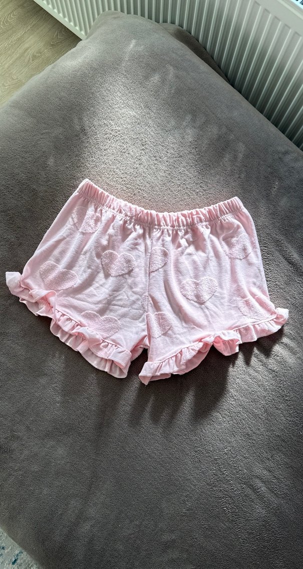 Kadın Toz Pembe ETİKETLİ Kalp Desenli Pijama Takımı - Görsel 3