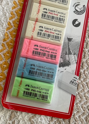  Faber-Castell Pastel Renkli Silgi Seti
