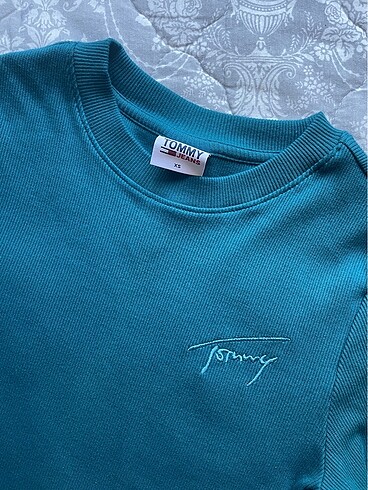 Tommy Hilfiger Tommy Hilfiger petrol mavisi crop