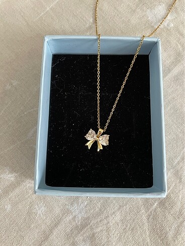 Sterling silver Kurdele Taşlı Çelik Kolye