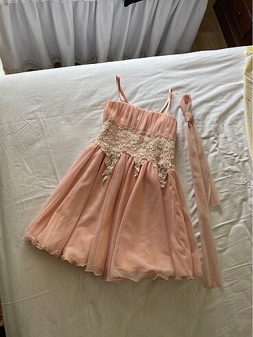 Limon Company Toz pembe tül elbise