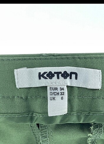 34 Beden haki Renk Koton kumaş pantolon 