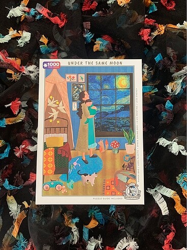 Under the same moon kadin cocuk kedi puzzle
