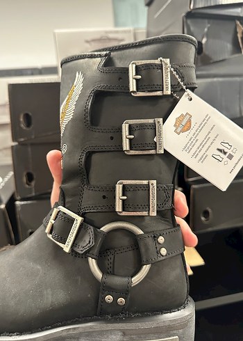 Orjinal Harley Davidson Tokalı Siyah Erkek çizme  Bot - Görsel 6