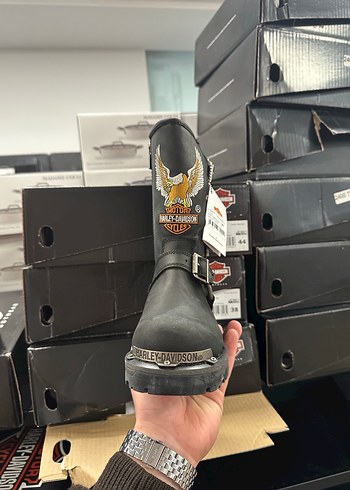 Orjinal Harley Davidson Tokalı Siyah Erkek çizme  Bot - Görsel 2