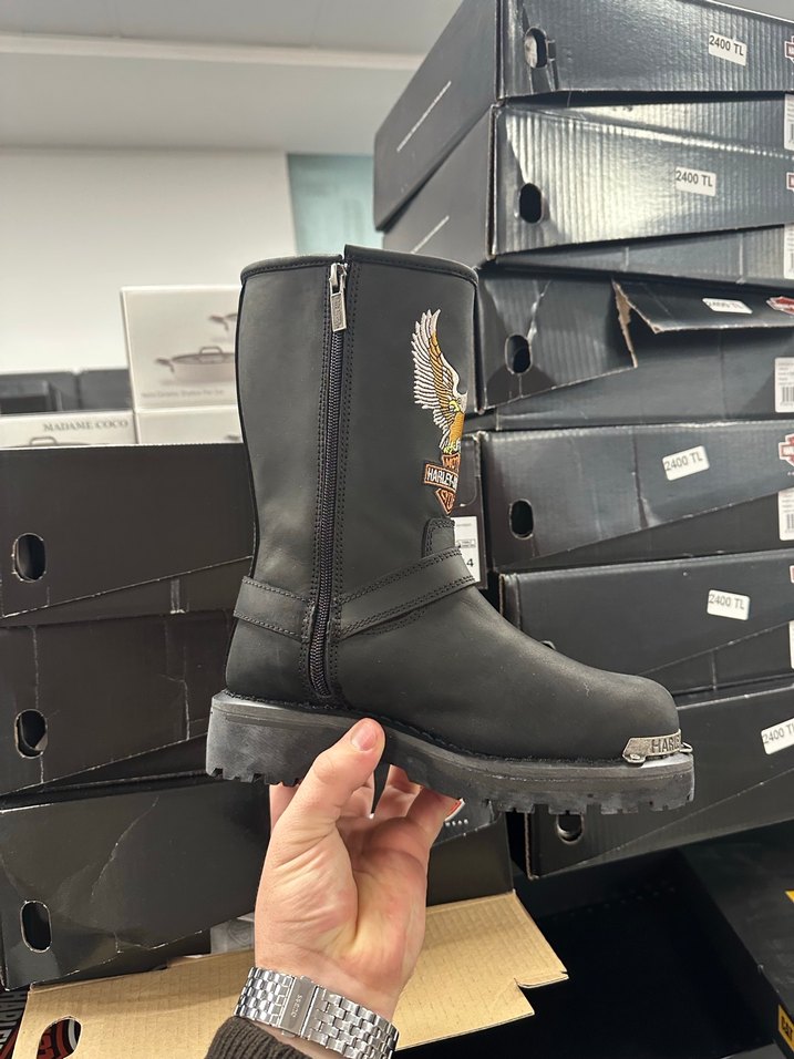 Orjinal Harley Davidson Tokalı Siyah Erkek çizme  Bot - Görsel 3