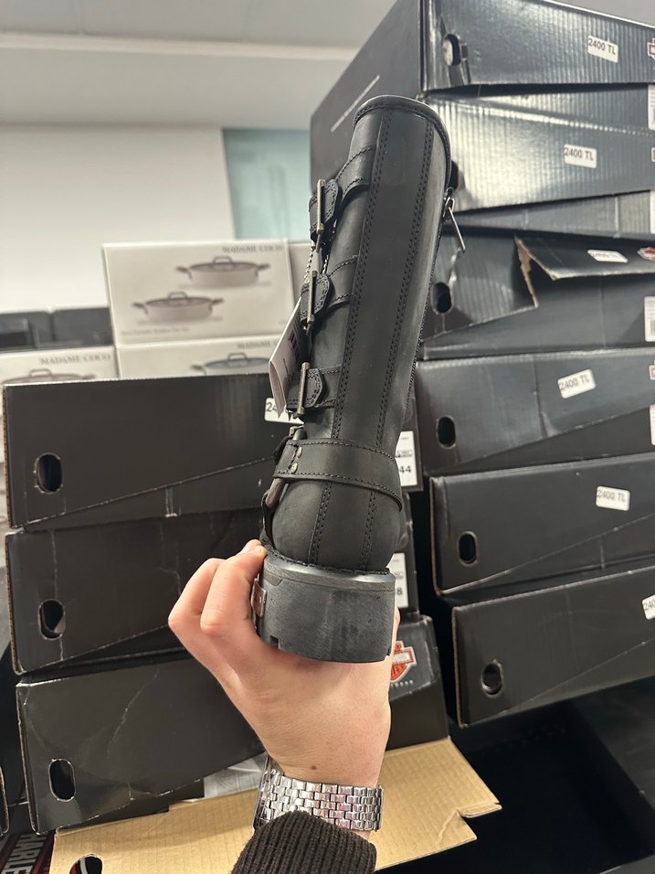 Orjinal Harley Davidson Tokalı Siyah Erkek çizme  Bot - Görsel 4