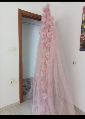 Beden pembe Renk Pembe Tül Bebek Cibinliği