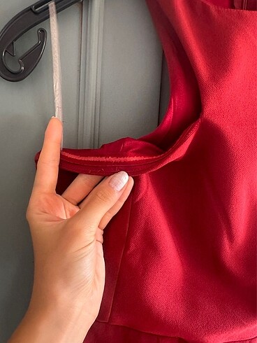 xs Beden kırmızı Renk Kırmızı uzun abiye
