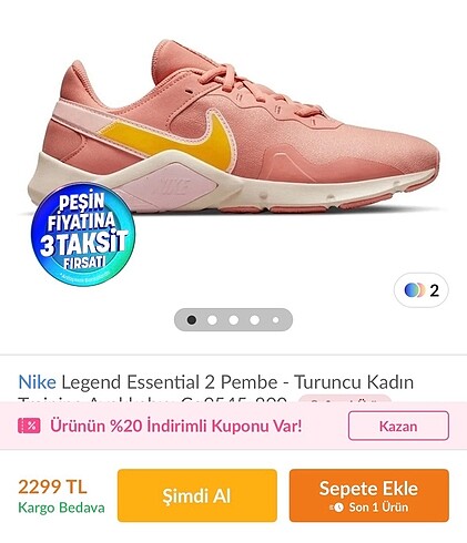 37,5 Beden pembe Renk Nike spor ayakkabı