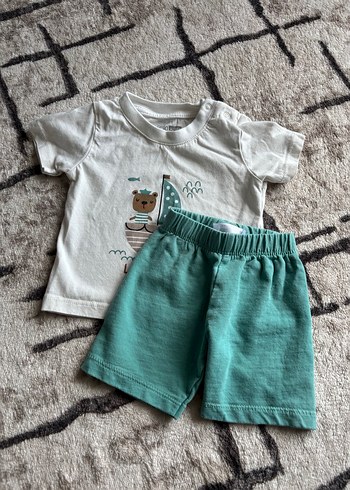Bebek Erkek Kısa Kollu Pamuklu Takım - Görsel 2