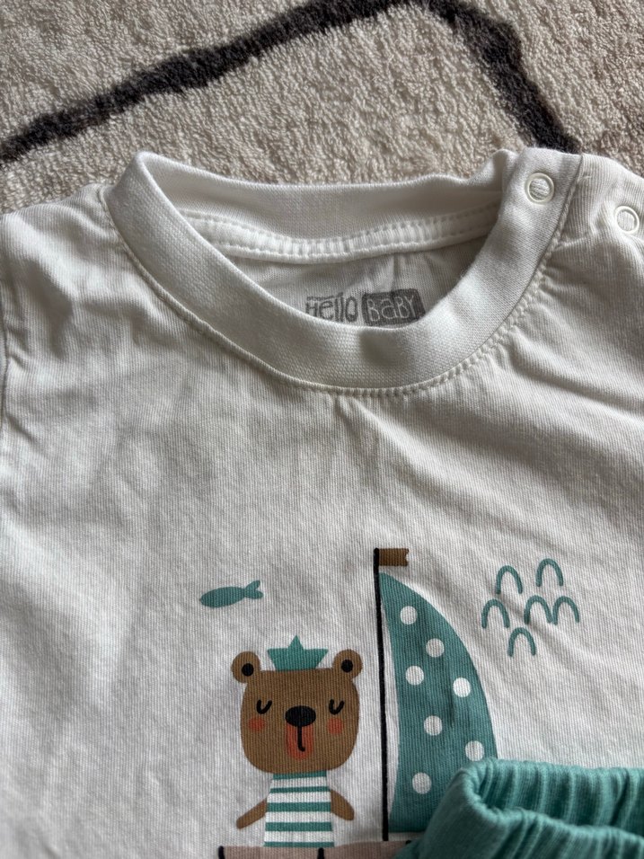 Bebek Erkek Kısa Kollu Pamuklu Takım - Görsel 3