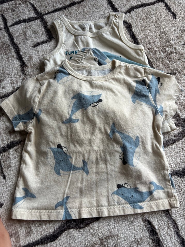 Erkek Bebek Mavi Baskılı Kısa Kollu Takım - Görsel 5