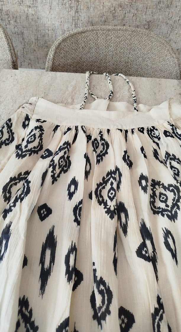 Bohem Tarz Mini Hamile Etek Siyah Desenli - Görsel 4