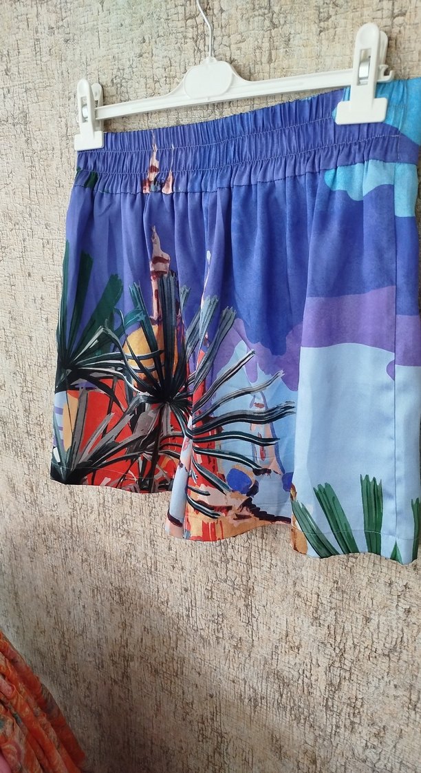 Renkli Pilili Mini şort - Görsel 3