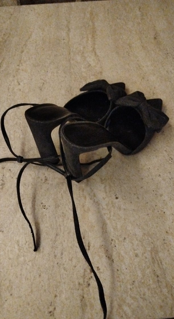 Fiyonklu Siyah Stiletto Kadın Topuklu Ayakkabı - Görsel 2