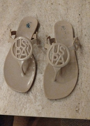 Bej Şeffaf Platform Topuk Kadın Terlik - Görsel 2