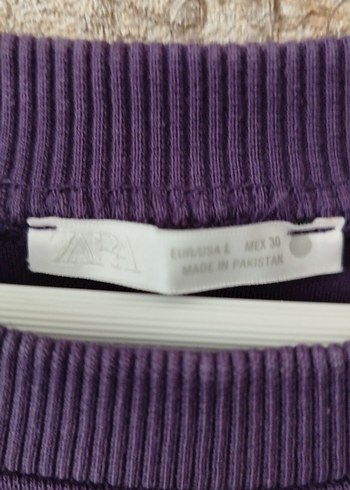 Mor Kadın Bisiklet Yaka Uzun Kollu Sweatshirt - Görsel 3